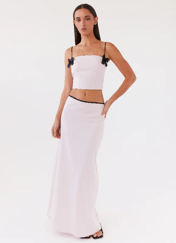 Timelessly-elegantRushing Back Maxi Skirt - Mauve