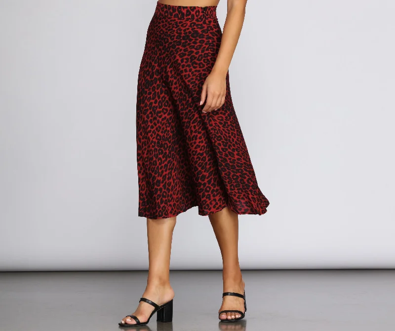 Uncluttered eleganceSassy Flare Midi Skirt