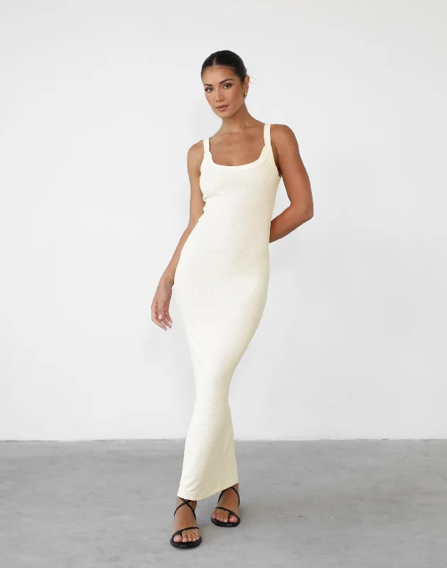 Clean-cut-utilitarianSkyler Maxi Dress (Off White)