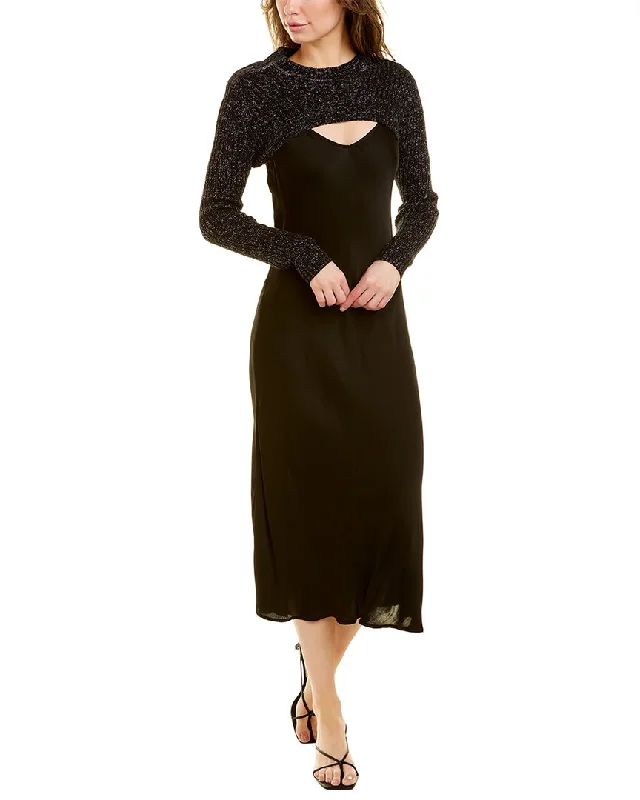 Bonded-fabricsSUBOO Sonia Metallic Shrug Sweaterdress