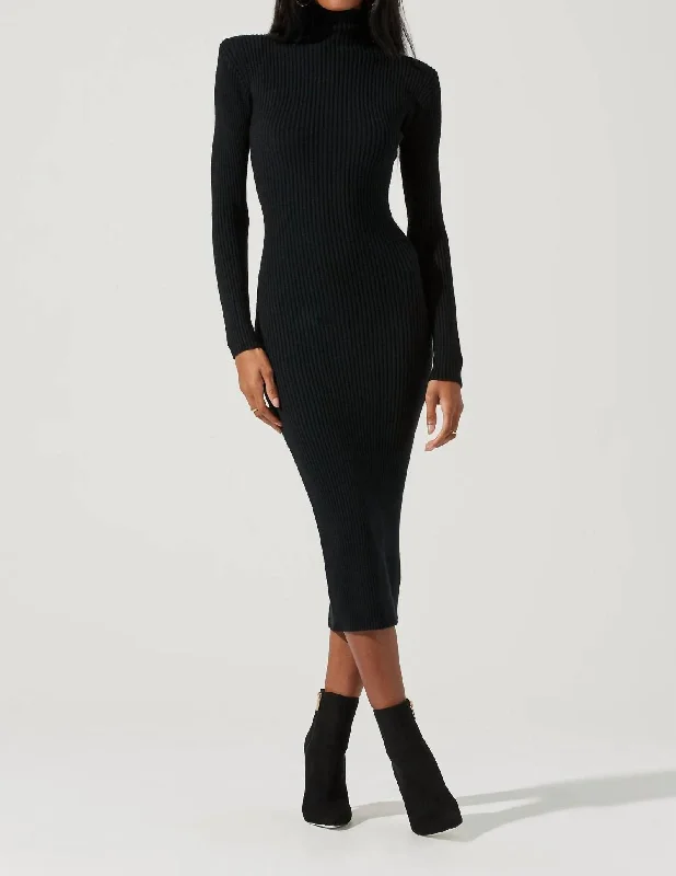 Cool & casualSweater Dress In Black