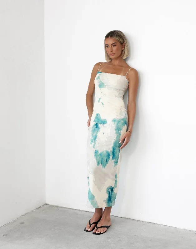 Pared-down-styleTammy Maxi Dress (Blue Marble)