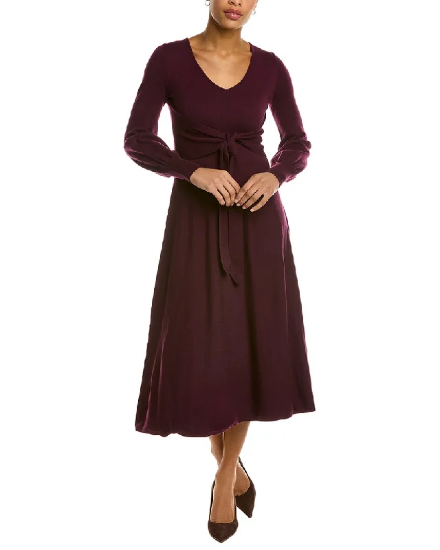 Sleek-tailoredTaylor Tie-Front Sweaterdress
