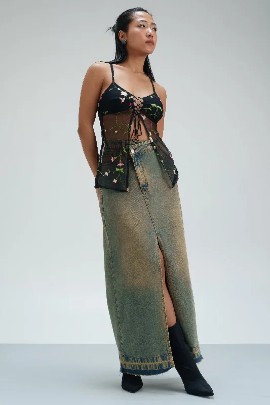 Poetic softnessTerracotta Maxi Skirt
