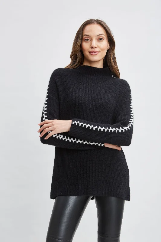 Beachy goddessCashmere Whipstitch Sweater