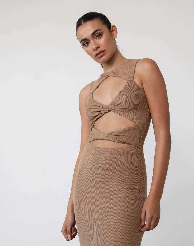 Bold-luxeTopaz Maxi Dress (Tan)