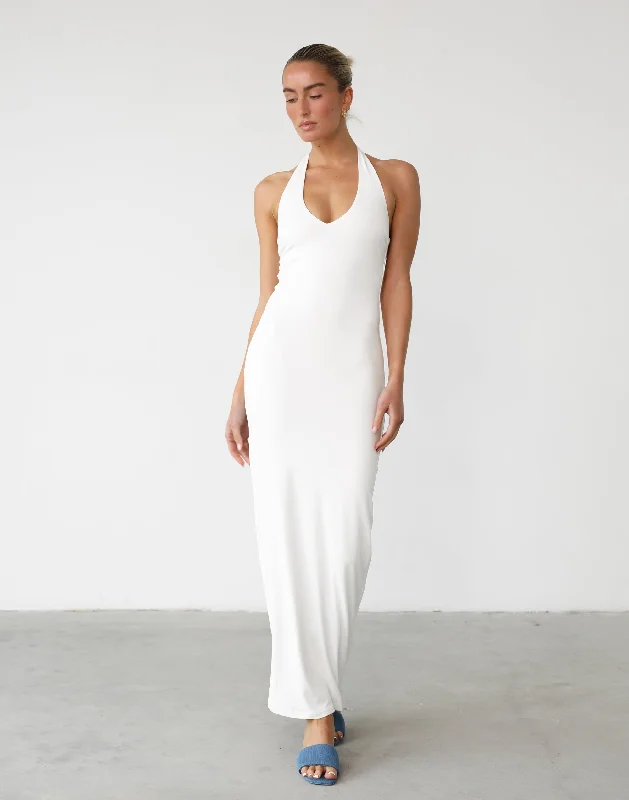 Beachy goddessVeena Maxi Dress (White)