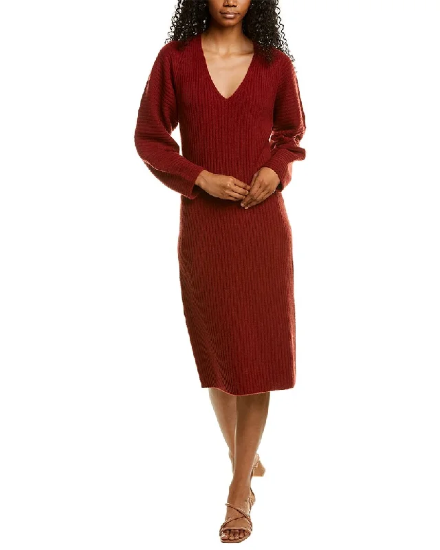 Experimental-fashionVince Fitted Dolman Wool-Blend Sweaterdress