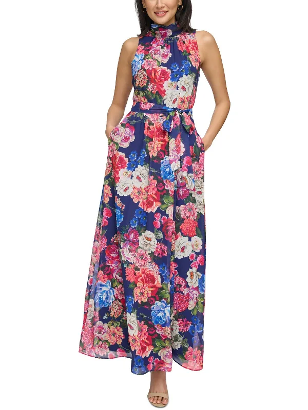 Bold-luxeWomens Chiffon Maxi Dress