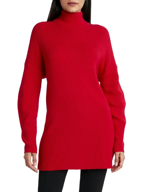 Fashion-forwardWomens Knit Ribbed Sweaterdress