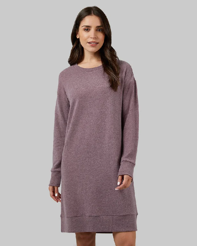 Fashion-forwardWOMEN'S SOFT SWEATER KNIT CREW DRESS