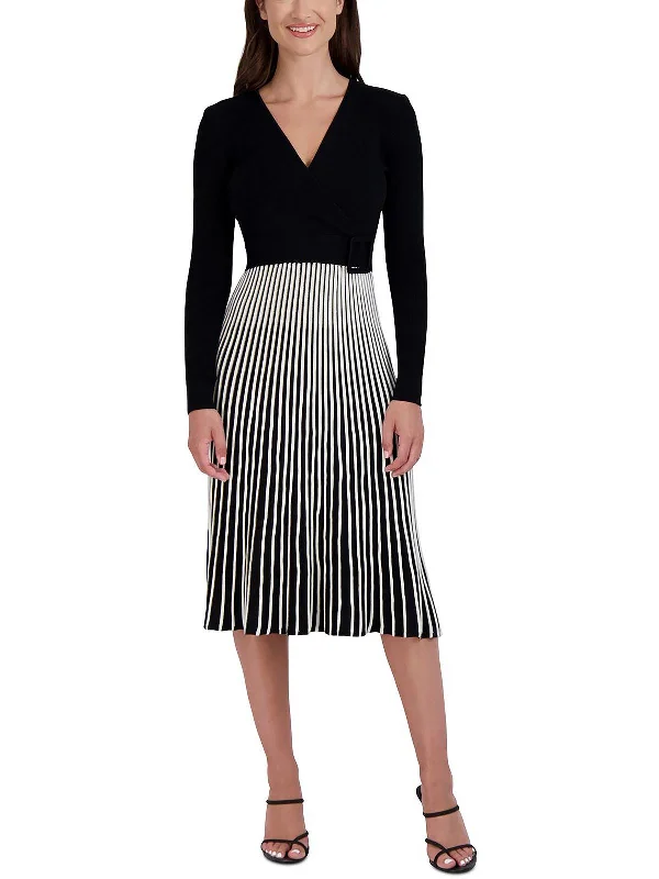 Tastefully tailoredWomens Surplice Tea Sweaterdress
