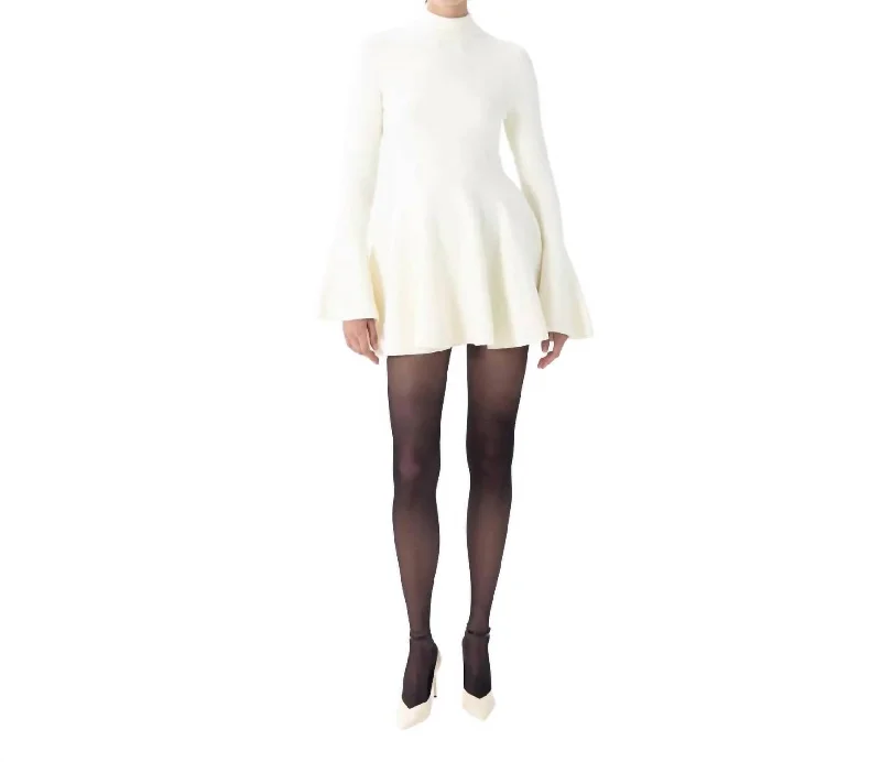 Statement-makingWynne Knit Dress In Eggshell