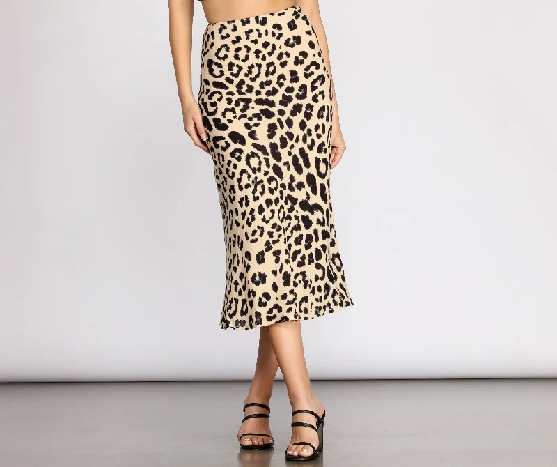 Pared-down styleFeline Fierce Flared Midi Skirt