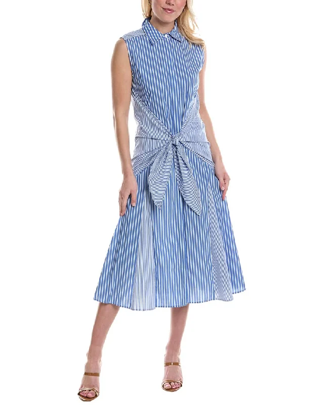 Monochromatic-styleHalston Cari Shirtdress