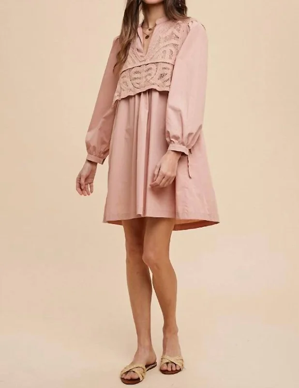 Edgy-streetwearHarper Shirt Dress In Blush