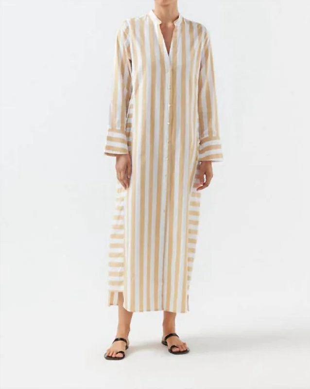 ElegantJude Shirtdress In Sand Stripe