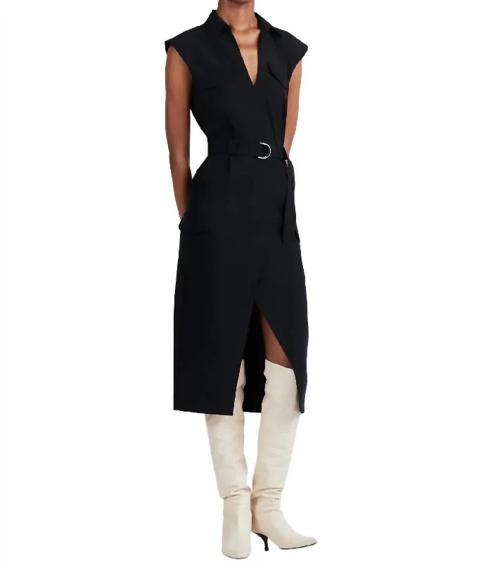 RegalLucy Utility Shirtdress In Midnight