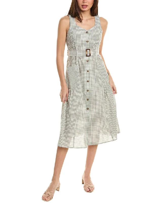 Neutral-tonedMaison Tara Seersucker Shirtdress