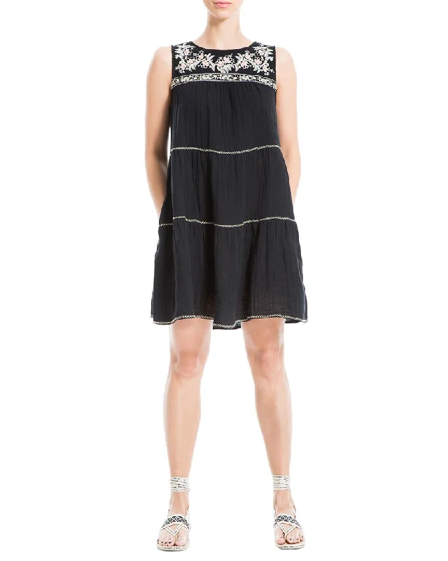 Monochrome-stylishMax Studio Embroidered Short Dress