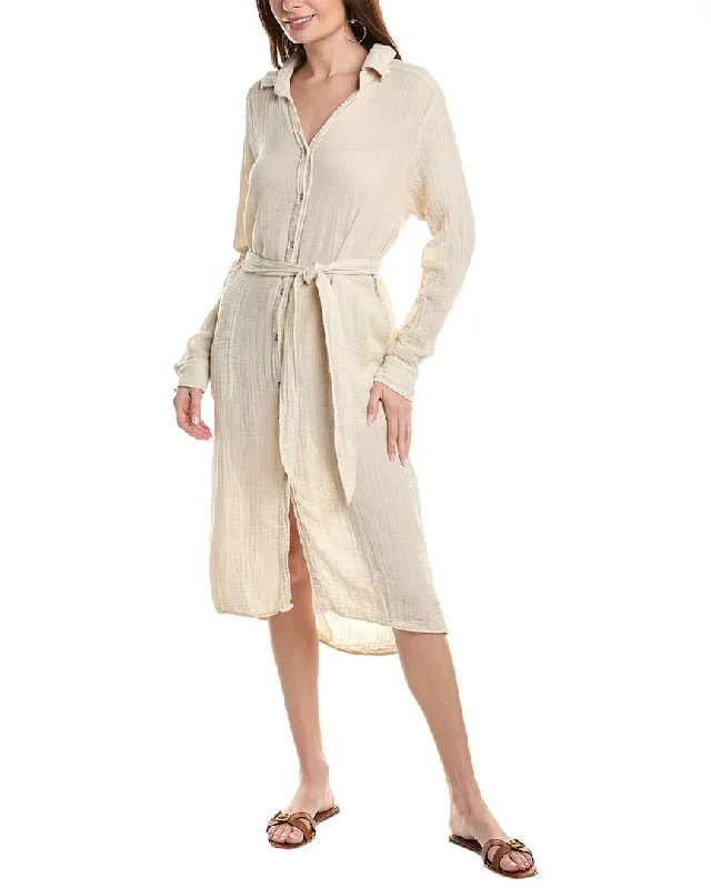 Polished-glamMichael Stars Cleo Button-Down Shirtdress