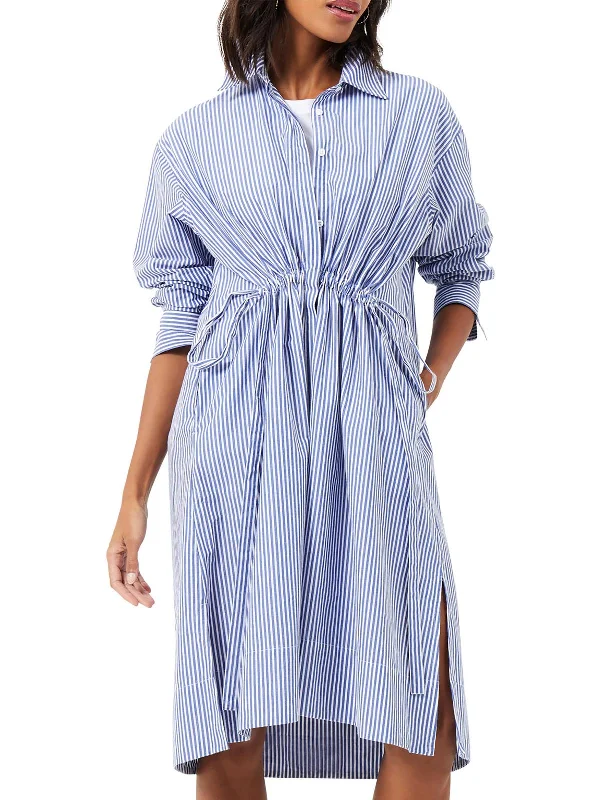 Tailored-eleganceRhodes Sus Pop Womens Cotton Knee-Length Shirtdress