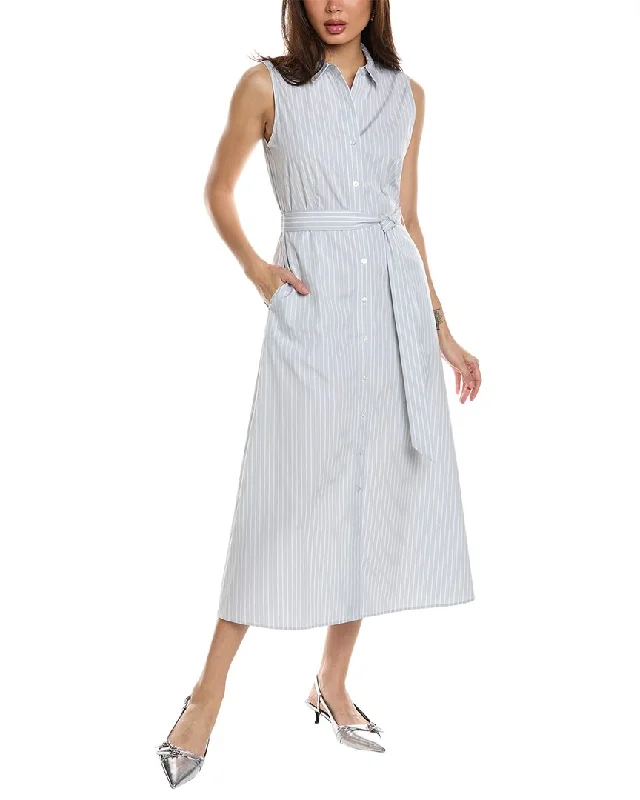 Denim-on-denimTheory Tie Waist Shirtdress