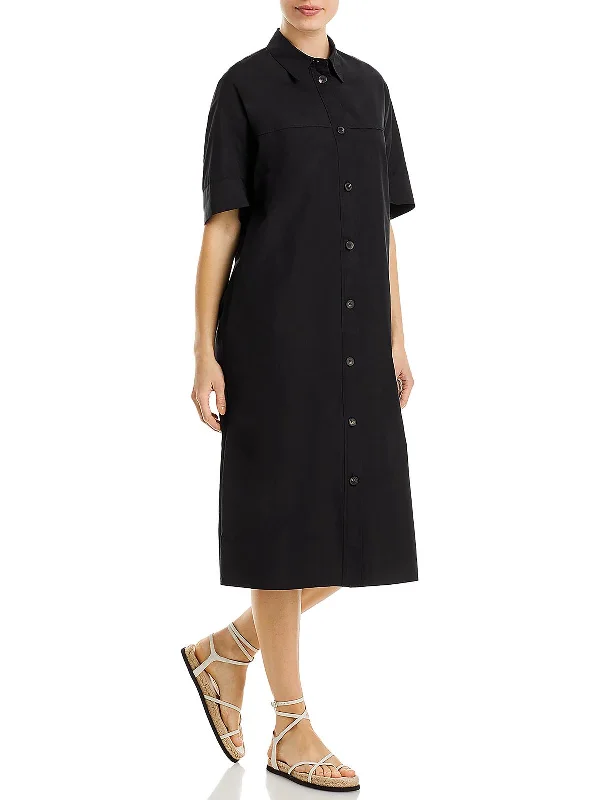 Functional-streetWomens Cotton Midi Shirtdress