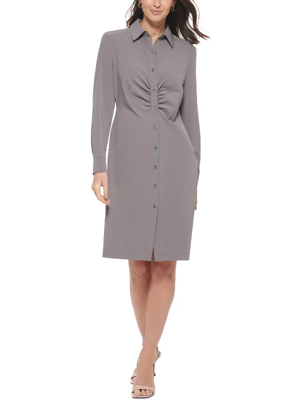 Simple-silhouettesWomens Office Career Shirtdress