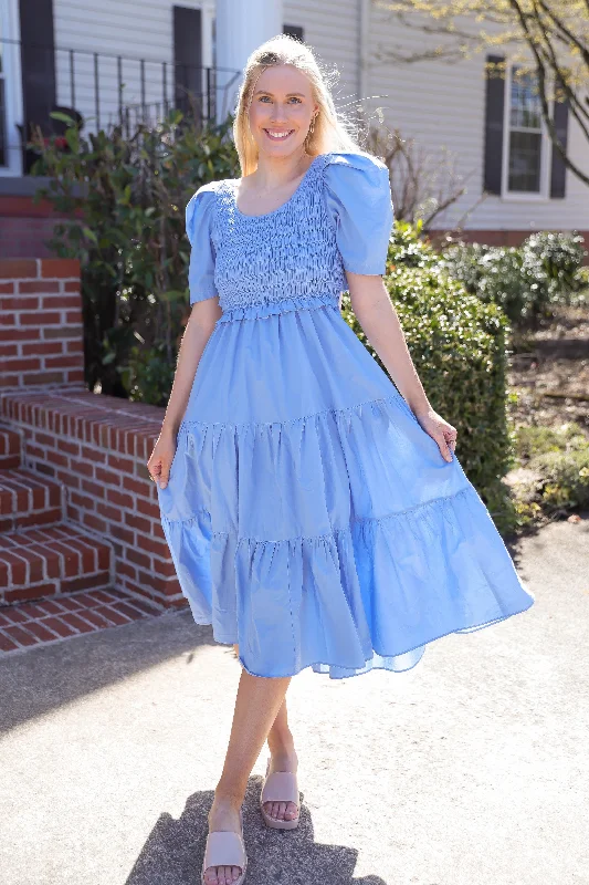 Seaside sophisticationFar Too Pretty Midi Dress