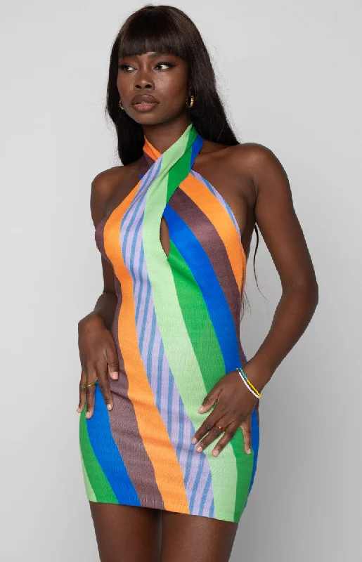 Warm-weather charmFlirtini Halter Dress Multi