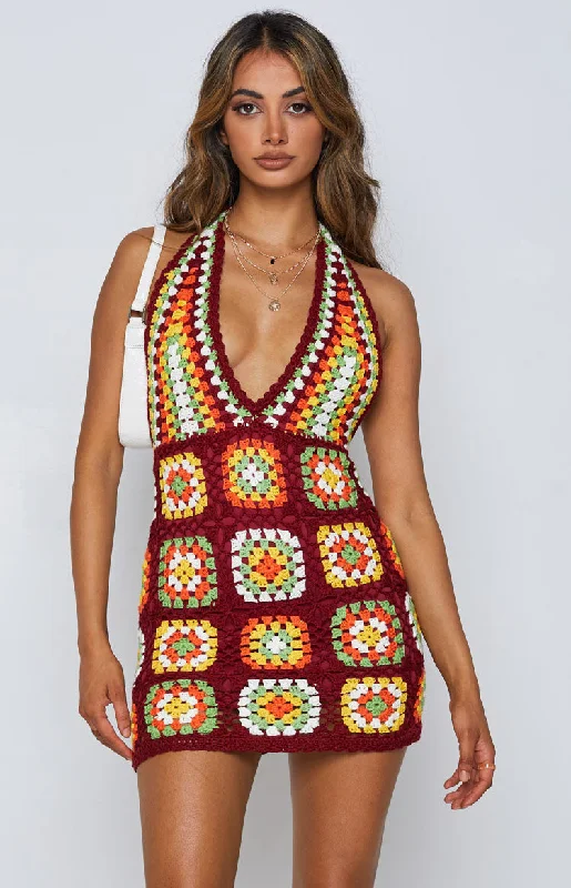 Sun-kissed glamourHarmon Crochet Dress Multi