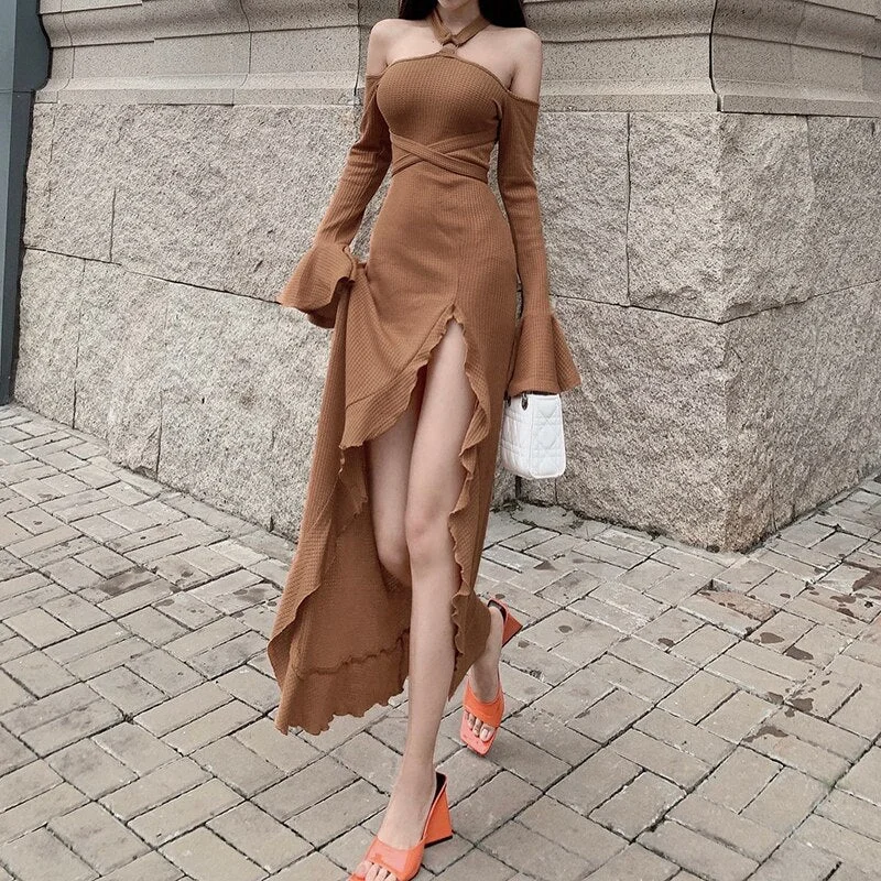 ChicHigh Waist Split Dress