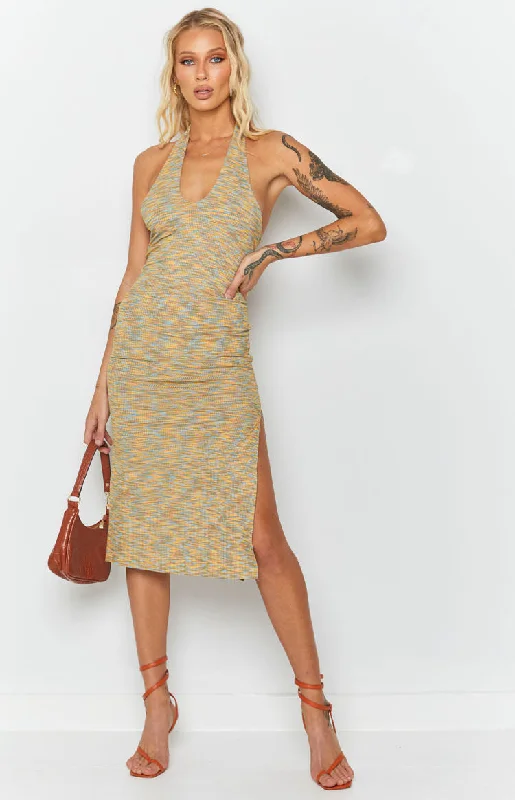 Hepburn-esqueIndi Spacedye Midi Dress Multi