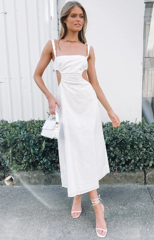 LuxePenelope Midi Dress White
