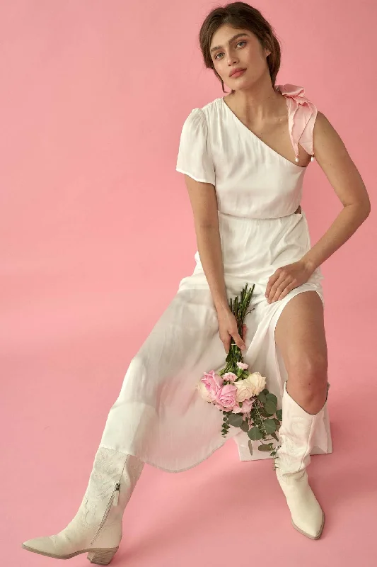 Skate-inspiredPower of Love Cutout One-Shoulder Maxi Dress