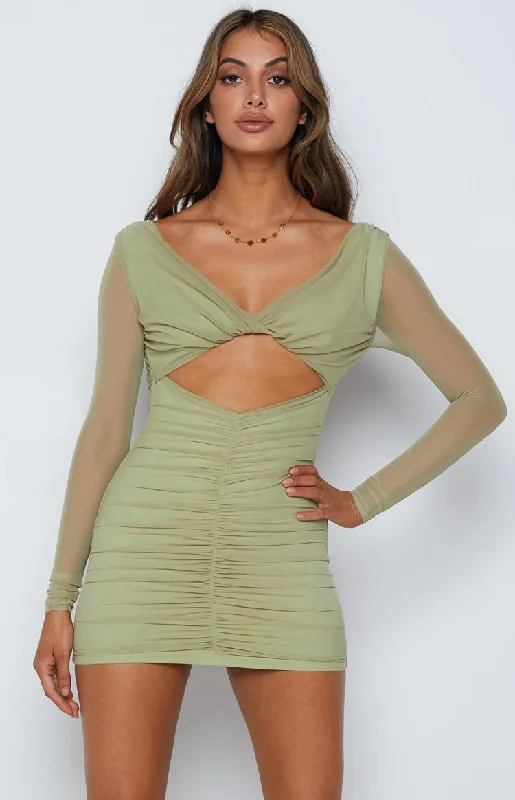 FashionableRaven Mesh Dress Green
