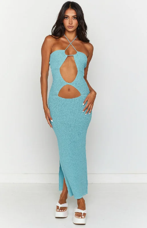 IconicRenata Blue Cut Out Midi Dress