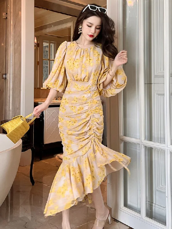 SleekWomen Elegant Chiffon Dress