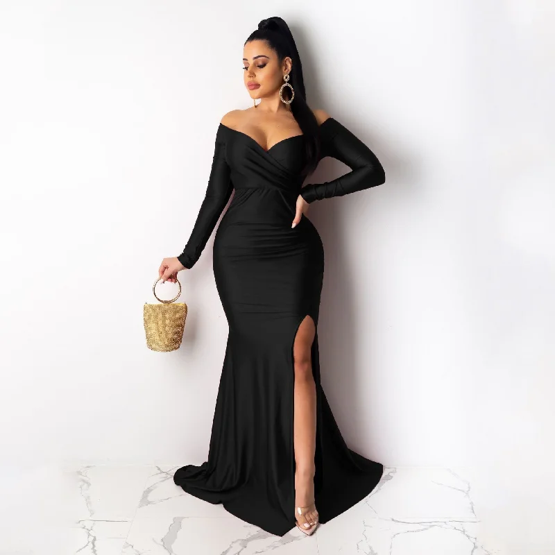BoldWomen Off Shoulder Dress
