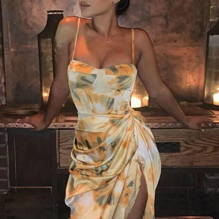 Edgy-streetwearWomen Strappy Backless Dress