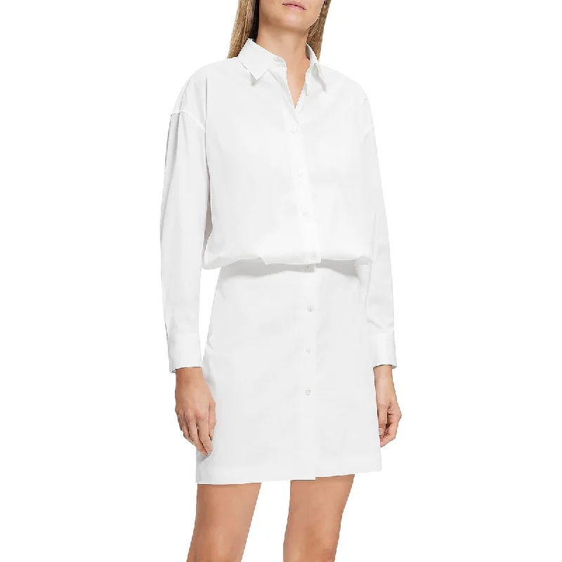 Old-money aestheticTheory Womens Collared Short Shirtdress