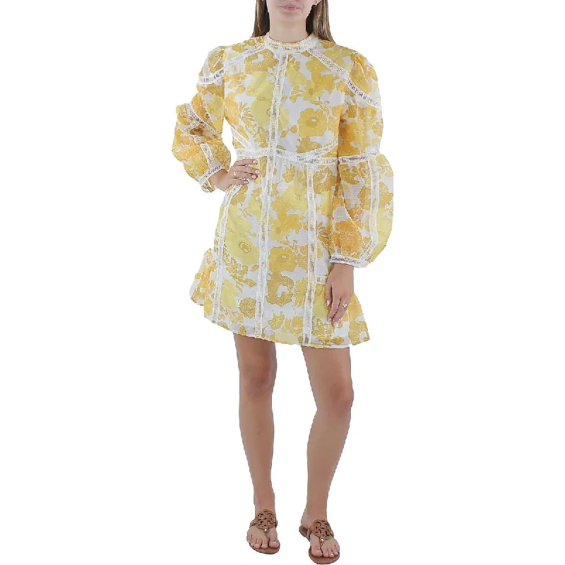 Casual-luxeBeulah Womens Floral Print Short Shift Dress