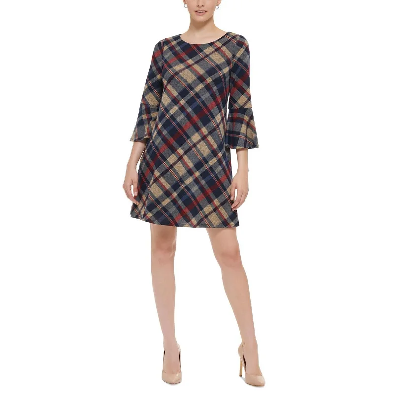 Show-stoppingJessica Howard Womens Plaid Mini Shift Dress
