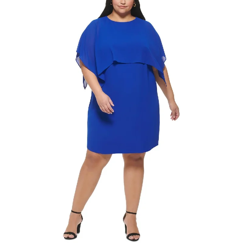 Elegant draperyJessica Howard Womens Plus Wedding Short Shift Dress