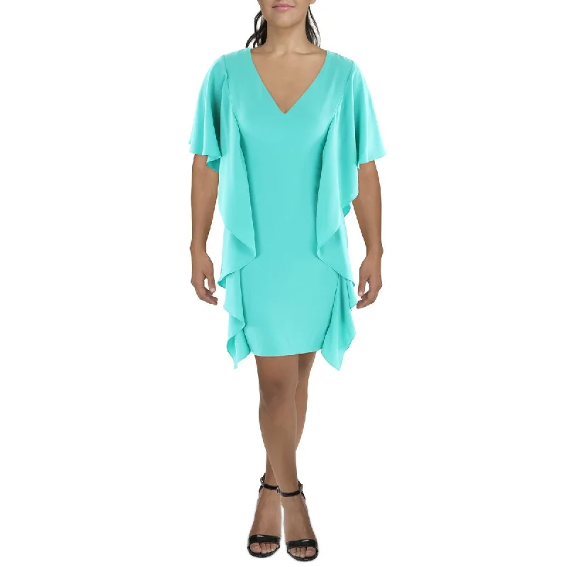 Crisp & refinedLauren Ralph Lauren Womens Georgette Knee-Length Shift Dress