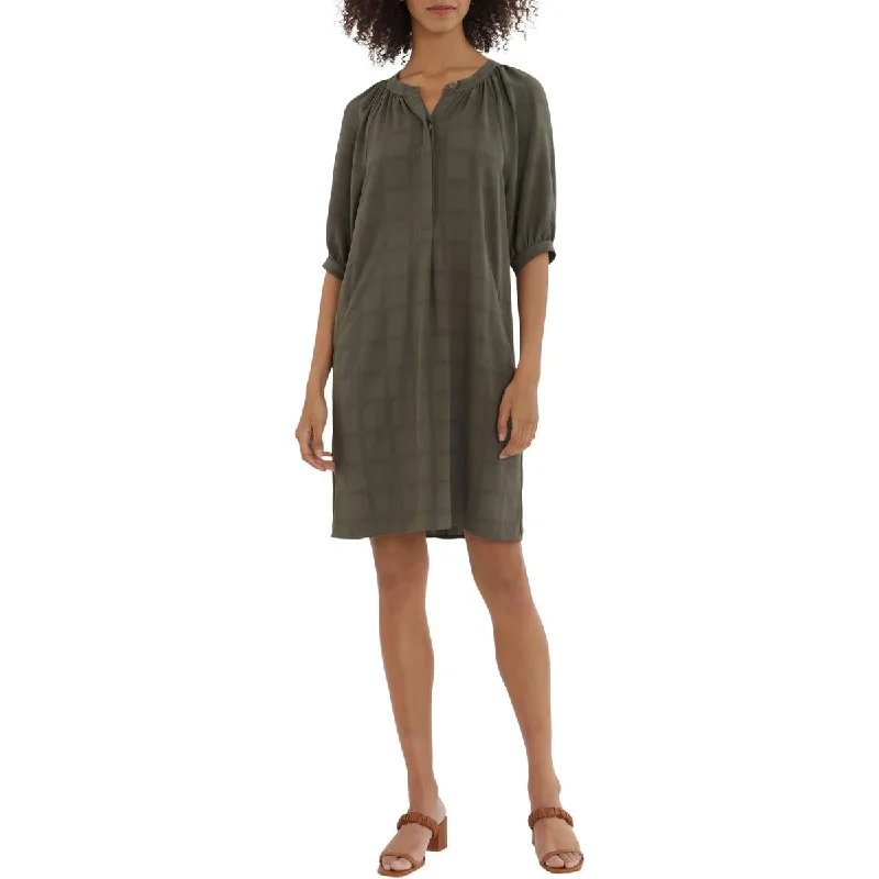 Biker-glamMaggy London Womens Collared Knee Length Shirtdress