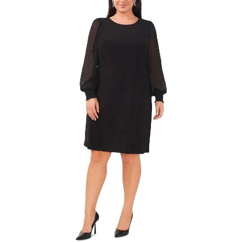 Red-carpet-readyMSK Women Womens Plus Illusion Knee Shift Dress