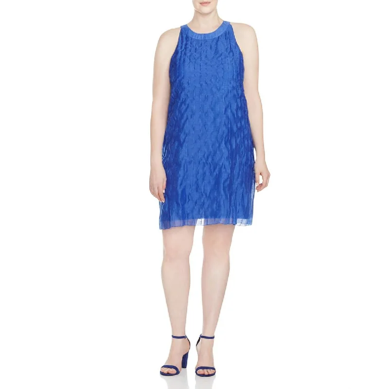 Denim-detailedNic + Zoe Womens Plus Pintuck Knee Length Shift Dress