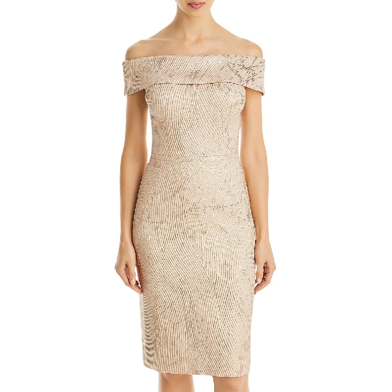 Pure & simpleRickie Freeman Teri Jon Womens Metallic Short Shift Dress